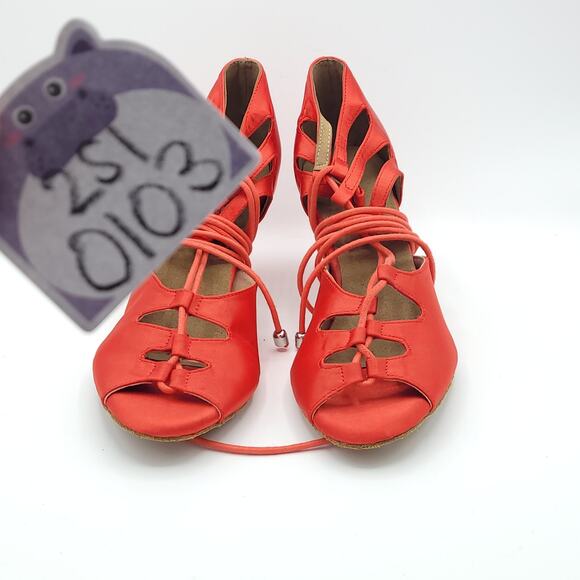 Burju dance red shoes women's size 11 - Picture 8 of 10